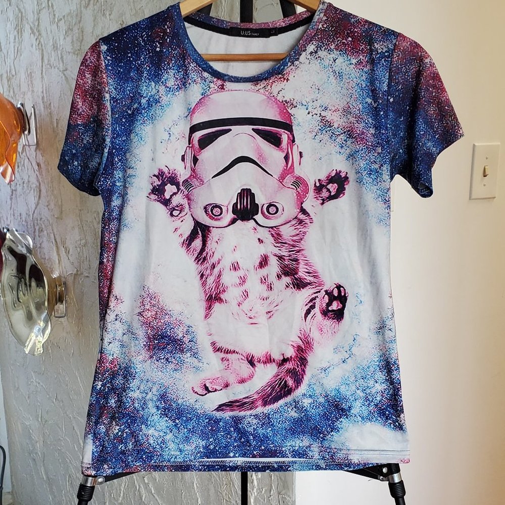 Stormtrooper Cat Galaxy Tee